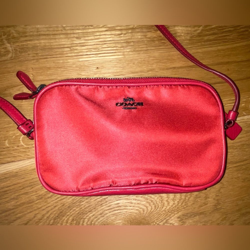 COACH Red Nylon Crossbody Bag